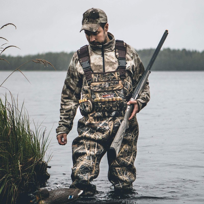 HISEA Hunting Waders for Men with 600G Insulated Boots, 4.5mm