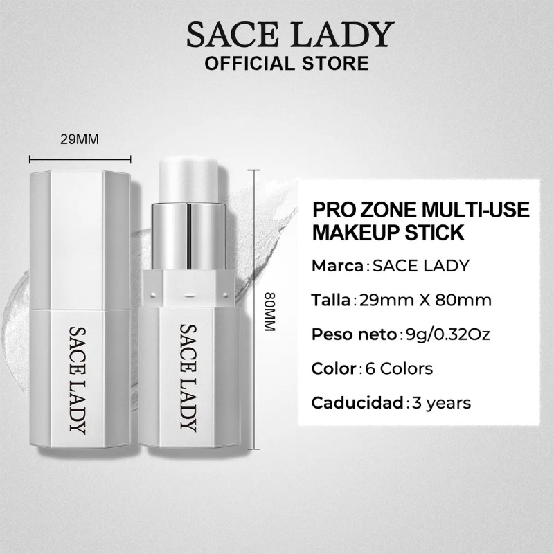 Sace Lady Facial Iluminador Barra Blush Contorno Maquillaje