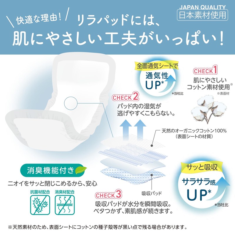 Rira Pants Ultra-Thin Pad Pants Plus List Comfort Pad 420mm