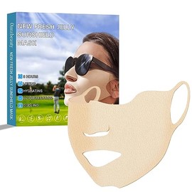 Parche protector solar de golf, máscara de protección UV para el cuidado de la cara, máscara facial de gel hidratante, máscara de colágeno, protección solar, calcomanías UV, adecuadas para escalada