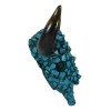 Southwest Steer Bison Bull Cow Skull With Mosaic Turquoise Rocks