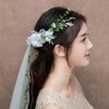 White Garland Veil Green Branch Exquisite Elegance Manual Satin Garland
