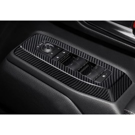 RUIQ Toyota New Land Cruiser 250 Series Interior Door Window Button Switch Panel Cover Garnish Designed for Toyota Land Cruiser 250 (Carbon Fiber Black Specification)