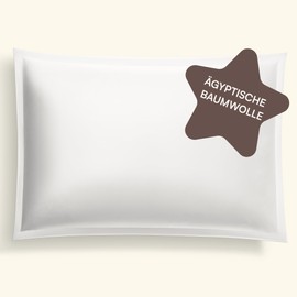 Amqua Mako Satin Egyptian Cotton Cushion Cover 50 x 70 cm White