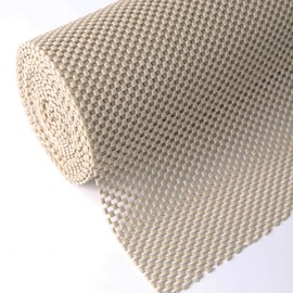 Iwtmm Forro de cajón para estantería, no calcomanía, Antideslizante, Duradero, Fuerte, tamaño Largo, 12 x 20 pies para cajones, estantes, armarios, Almacenamiento, Cocina y escritorios, Beige