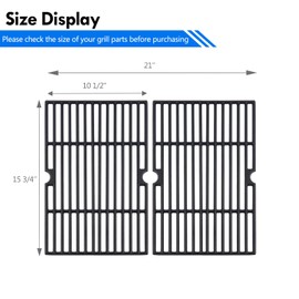 70-01-634 Grill Grate Replacement Parts for Dyna Glo Grill DGF350CSP DGF350CSP-D DGF350SNP DGF350SNP-D DG1-70-01-634-R 101-03011 Cast Iron Cooking Grate Grids Dyna-glo 2 Burner Gas Grill Grates Parts