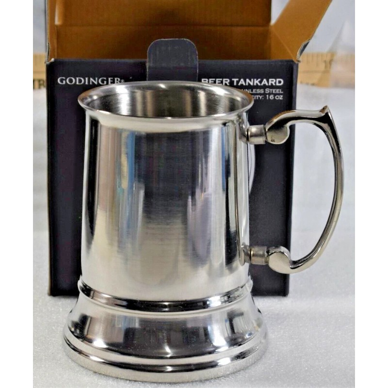 Godinger Beer Tanker Mug Stainless Steel Double Walled by Godinger