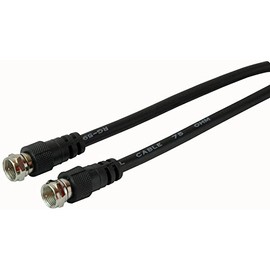 1 x 1.0m Black F Male F Connector RG59 Audio Video Cable Assemblies