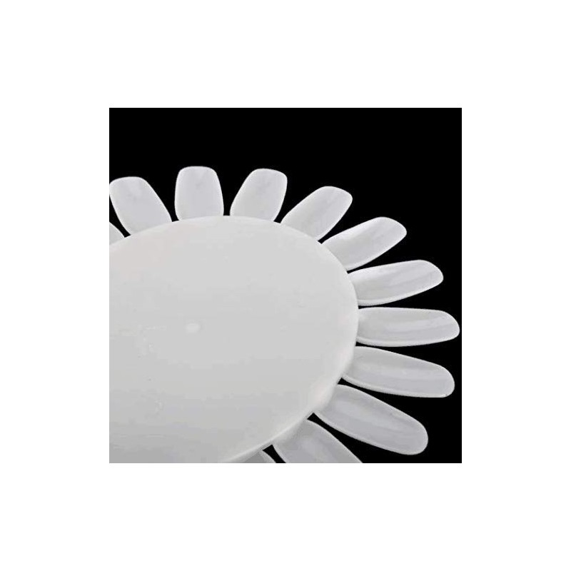 DNHCLL 10PCS White Acrylic Wheel False Nail Art Tips Practice