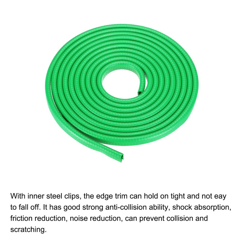 sourcing map Edge Trim Green U Shape Edge Protector Rubber
