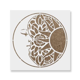 Mandala Sun and Moon Stencil - Reusable Stencils for Painting - Create DIY Mandala Sun and Moon Home Decor