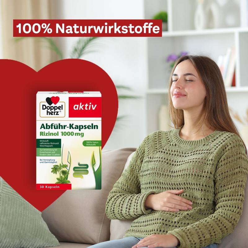 Doppelherz laxative capsules castor 1000 mg - castor oil 100%