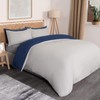 Brentfords Bedding Double Bed Set, Reversible Navy/Grey Luxury Hotel Quality