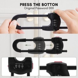 6 Pack Upgrade U-Shaped Sliding Cabinet Locks Multifunctional Child Safety Lock Adjustable Baby Proof Clips for Home Cabinets Refrigerator Doors Cabinet Knobs and Window Handles