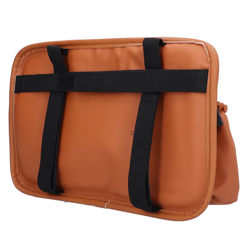 Waterproof Storage Bag Artificial Leather Brown Zipper Organizer for Vespa