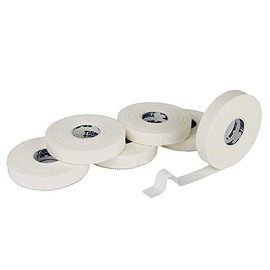 TIGERTAPES - Pack of 6 Zinc Oxide Strapping (1.25cm x 13.7m) - Long Sports Tape - Easy to Apply Sports Injury Tape for Sports Healthcare Professionals - Hand Tearable - White