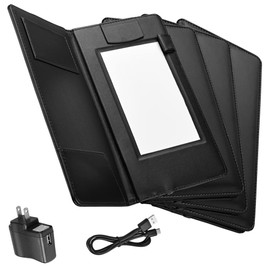 WeChef LED Menu Cover Holder Backlit Illuminated Presenter Folding Magnetic Clamp Receipts Bill Check Bar Hotel 4 Pack