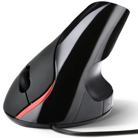 MOYAC Mouse Ergonómico Alarmbrico con 6 Botones, Ratón Vertical con Protección de Muñeca, dpi Adjustable (800/1200/1600), Interfaz USB Adecuada para Windows, Mac