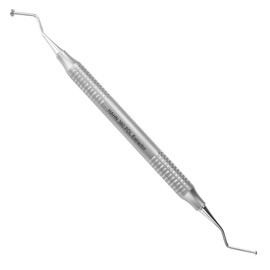 Practicon Hahn 360 PDL Extractor Dental Instrument, Serrated 4mm & Sharp 3mm Diameter Ends