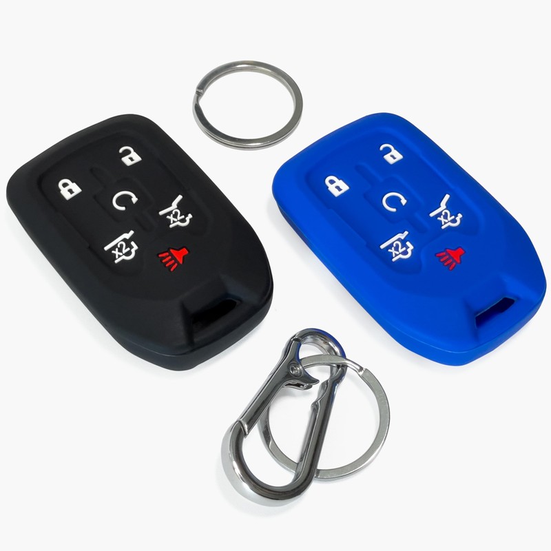 2-Pack Click&Fit Silicone Key Fob Covers Compatible with Chevy Suburban