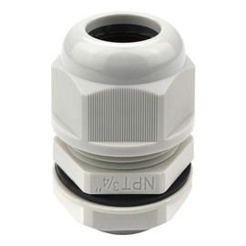 XHF 20 Pcs 3/4" IP68 Strain Relief Nylon Cord Grip Waterproof NPT Cable Glands Adjustable UL Listed and RoHS Compliant(Grey)