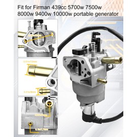 QAGGUM Carburetor Fit for Firman H07552 H07553 7500 9400 Watts Dual Fuel Generator Fit for Firman T07573 Tri Fuel Generator 9400 Watt 439cc Engine Replace 375715509 380723515
