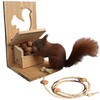 Squirrel Feeder with Flap - Animal Friendly Extra Large Wooden