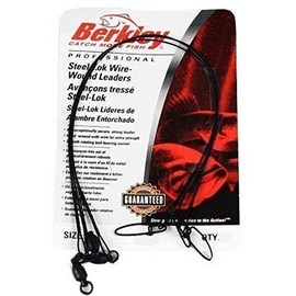 Berkley McMahon Wire Wound Steelon 30lb 9 inch Leaders/Traces**Pack Of 3** Pike Fishing Spinning Trace Fitted with Berkley Cross Lok Snap & McMahon Swivels