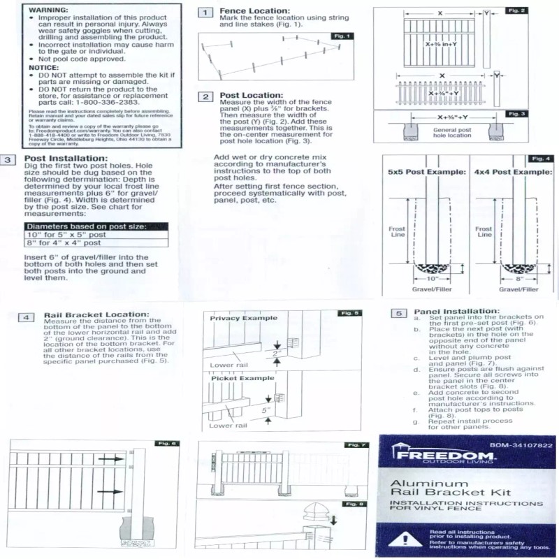 Freedom 2-3/4" Heavy Duty Fence Rail Bracket White Aluminum 2