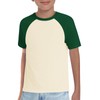 Haloumoning Boys Short Sleeve Raglan T Shirts Kids Basic Color-Block