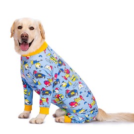 Blue Cartoon Dog Recovery Suit for Dogs After Surgery Anti Shedding Suit,Large Dog Bodysuit After Surgery Wear,for Female Male Abdominal Wounds Spay or Skin Diseases