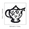 Teapot Rubber Stamp, 3/5 Inch Small Mini Tea Stamp for