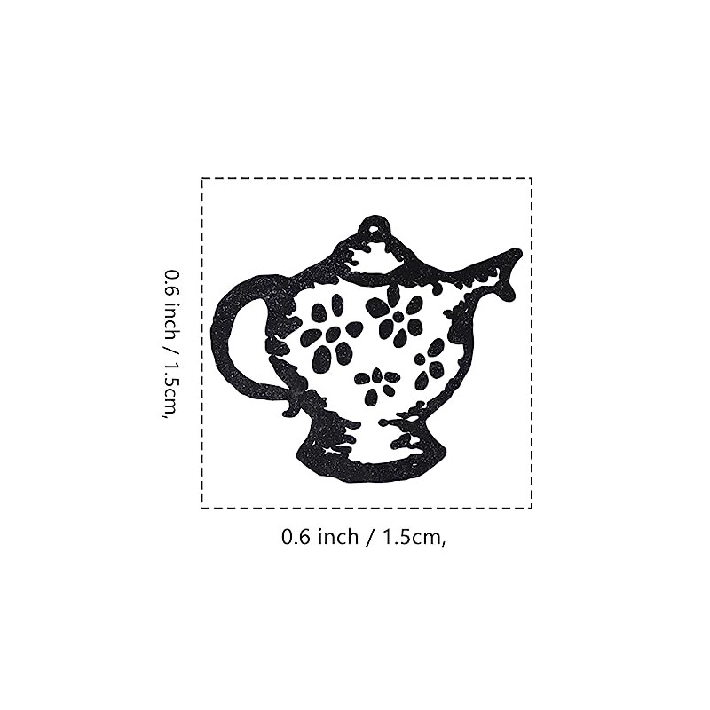 Teapot Rubber Stamp, 3/5 Inch Small Mini Tea Stamp for