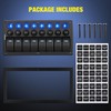 Nilight 8 Gang Rocker Switch Panel Waterproof Pre-Wired Marine with
