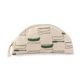 Mud Pie Women's Green Canoe Cosmetic Bag