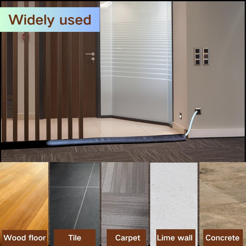 BEIEBIJOB 3.3ft Self Adhesive Floor Cord Cover,Heavy Duty Soft PVC