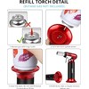 Semlos Butane Torch with Fuel Gauge, Refillable Kitchen Torch Lighter