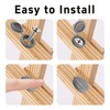 Runseaway 150Pcs Grey Plastic Screw Covers, Hinged Screw Cover Caps,