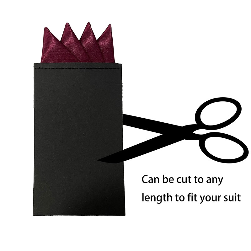 Cotim Coyin Prefolded Suit Pocket Squares, Pre-Folded Card Solid Color