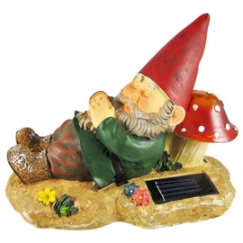 Sleeping Garden Gnome Solar Powered Accent Light