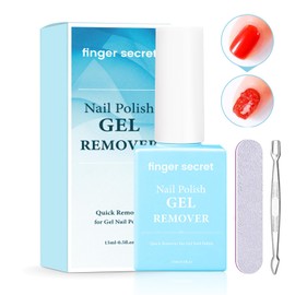Finger Secret Nail Polish Gel Remover Kit - Quick、Magic and convenient for Gel Nails remove.15ml,Professional Nail Care Product for Salon & Home Use.Easy to operate.
