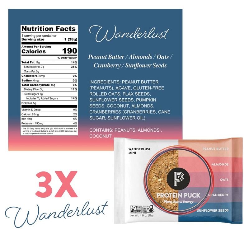 Protein Puck Vegan Plant based Protein Bar – Natural Healthy