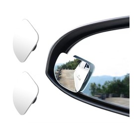 ZIMISI Fan-Shaped Car Blind Spot Mirror, 360° Rotate Frameless Rear View Mirror, 2" HD Glass Wide Angle Convex Mirrors with Adjustable Stick, Exterior Auto Side Mirrors for SUV Car Truck (Fan-Shaped)