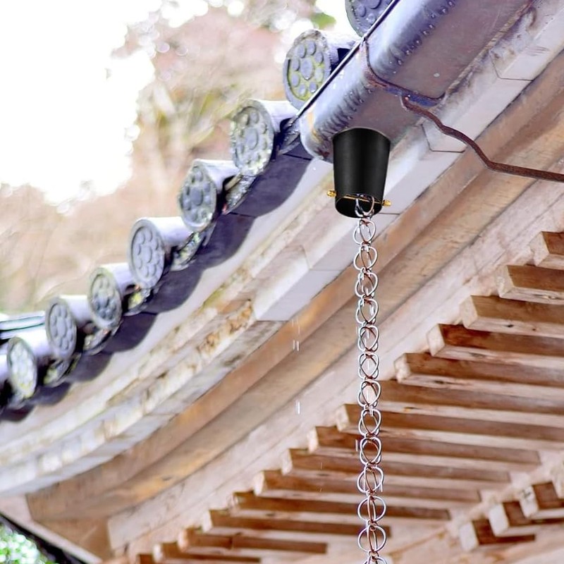 Namvo Rain Chains Aluminium Black Powder Coated Gutter Downspout Adapter
