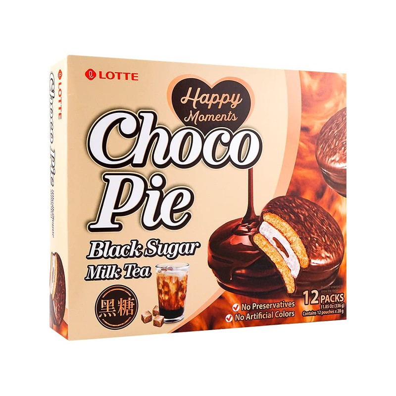 Lotte Choco Pies 2 Packs (Black Sugar Milk Tea Choco