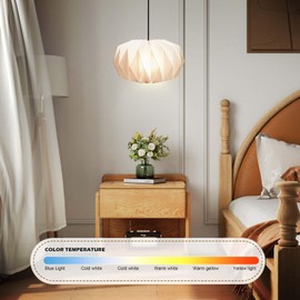 Origami Design Paper Lampshade, Modern Lampshade for Pendant Lamp, Folding Pendant Light, Art Decor, Creative Paper Lampshade Decoration, Paper Lampshade for Living Room, Bedroom, Dining Room