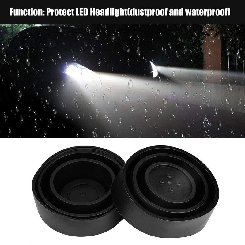 Car Headlight Gasket Cover 2 Pcs Rubber Seal Gasket Seal