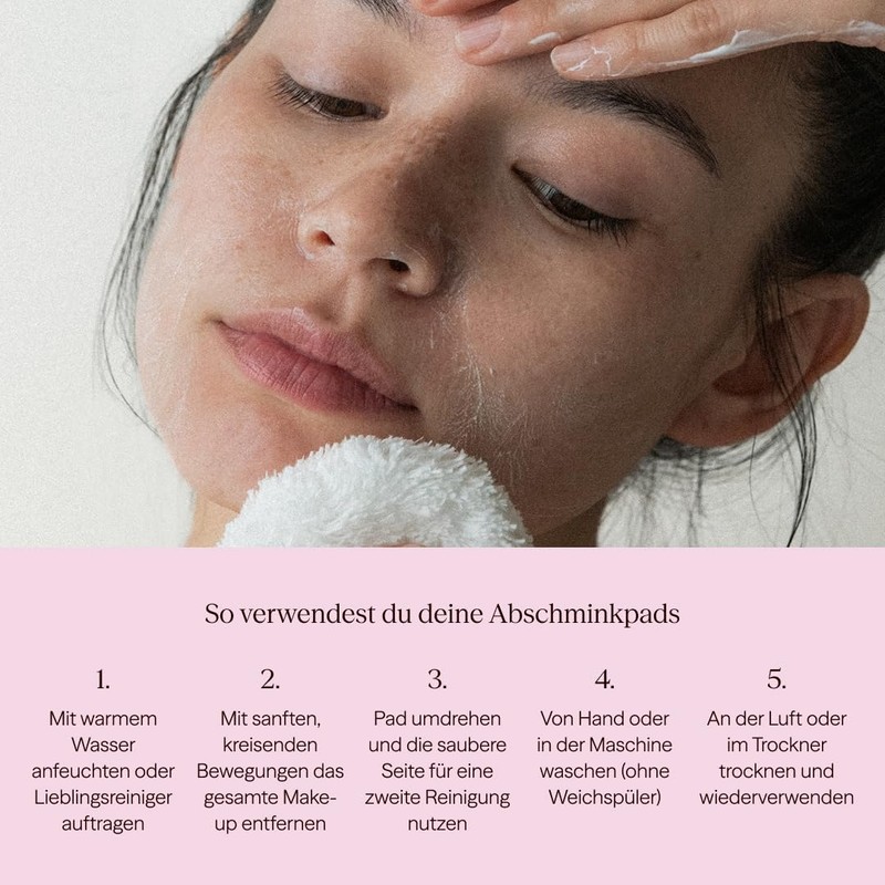 waschies Washable Make-Up and Cleaning Pads, Reusable, Deep Pore Cleaning