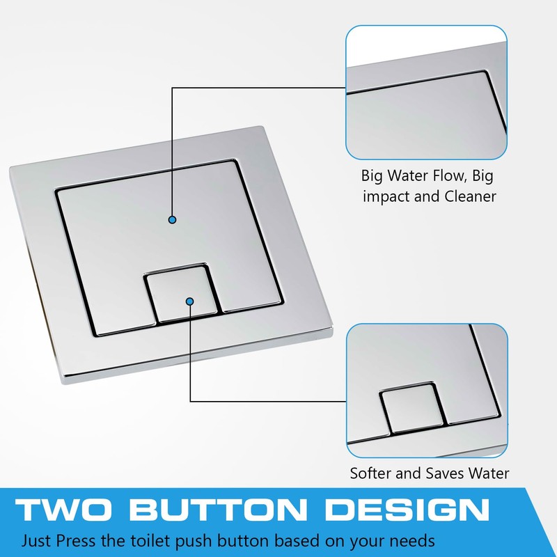 Excel Home Toilet Flush Button Replacement - Dual Button Toilet