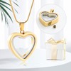 Glass Cremation Jewellery Necklace for Ashes Heart Memorial Lockets for